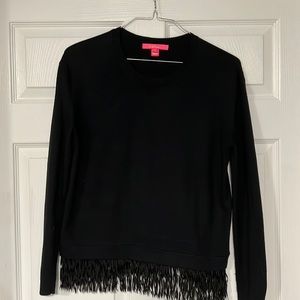 Black Lilly Pulitzer Marguerite black sweater.
